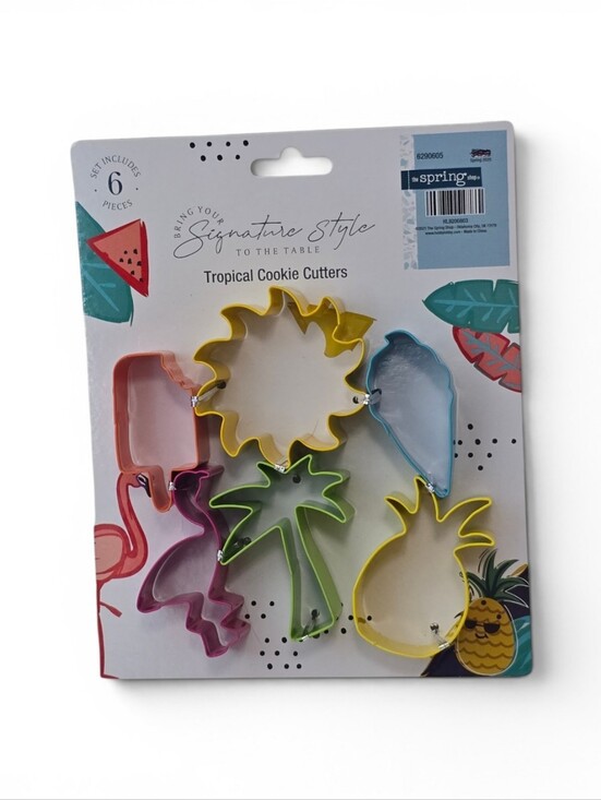 spring shop Other - Tropical Cookie Cutter Set 6 Piece Flamingo Pineapple Palm Tree NWT